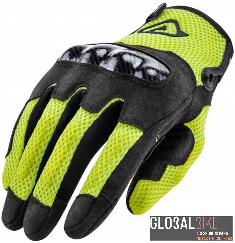 Luva Moto Ramsey My Vented Preto/Verde Neon Acerbis