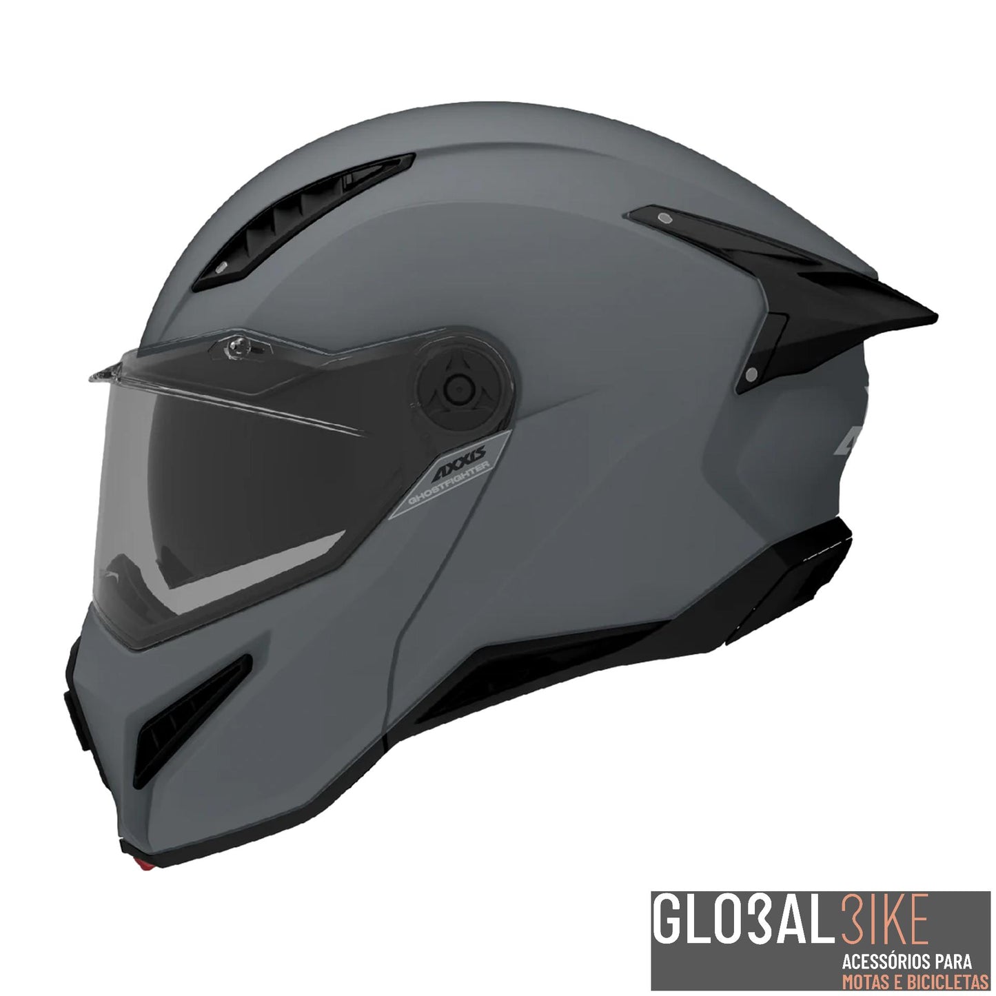 Capacete Ghostfighter SV Solid Cinza Mate Axxis