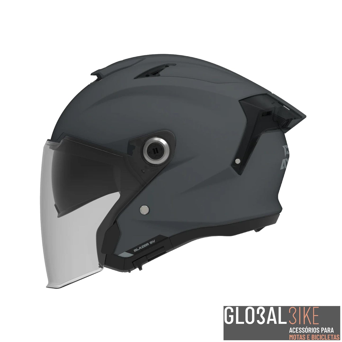 Capacete Blazer SV Solid Cinza Mate Axxis