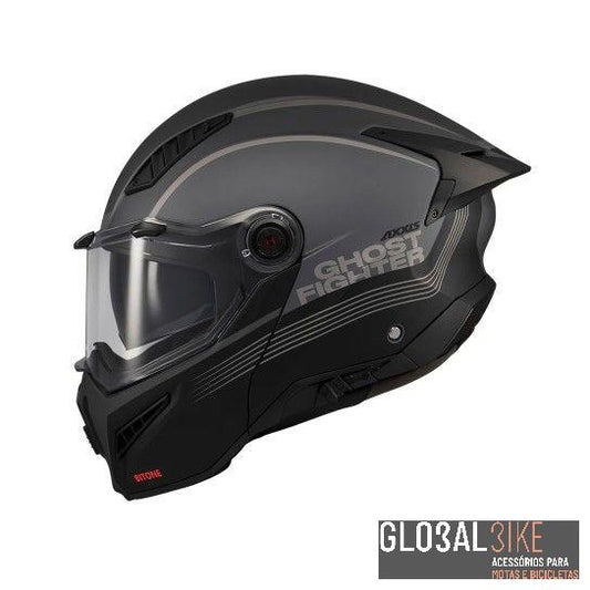 Capacete Ghostfighter SV Bitone Cinza Mate Axxis