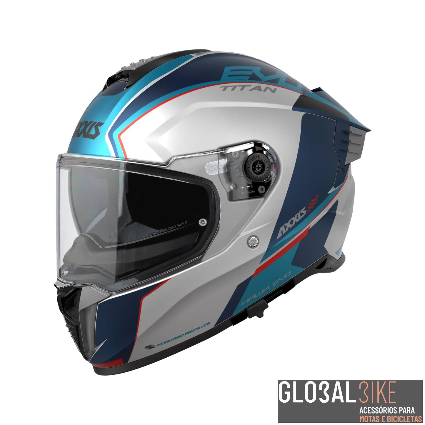 Capacete Hawk SV EVO Titan Azul/Bri Axxis