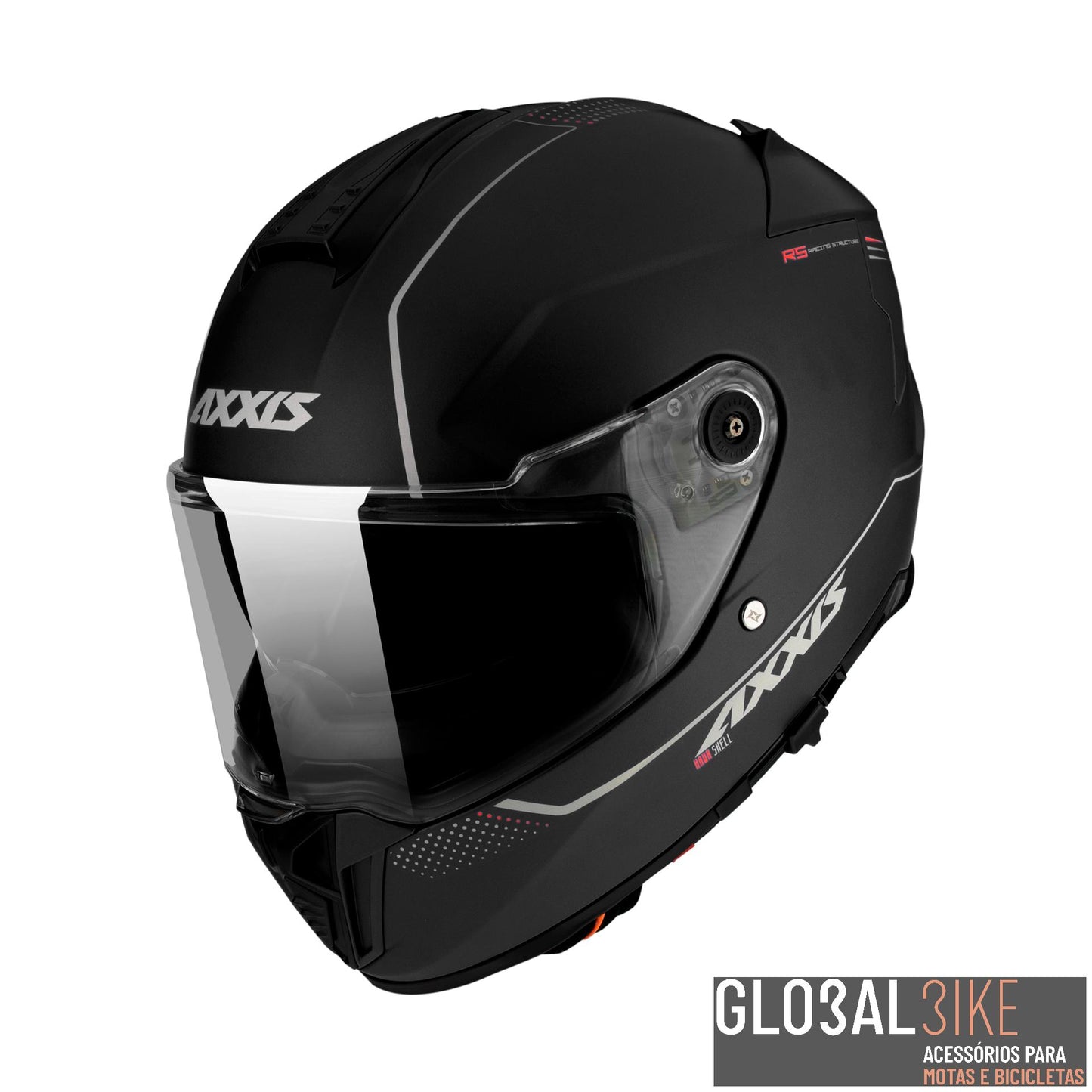 Capacete Hawk SV Solid (Spoiler Longo) Preto/Mate Axxis