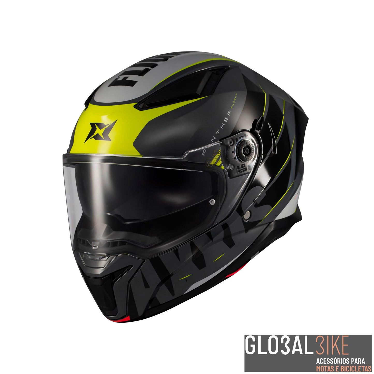 Capacete Panther SV Flight Cinza/Fluor Axxis