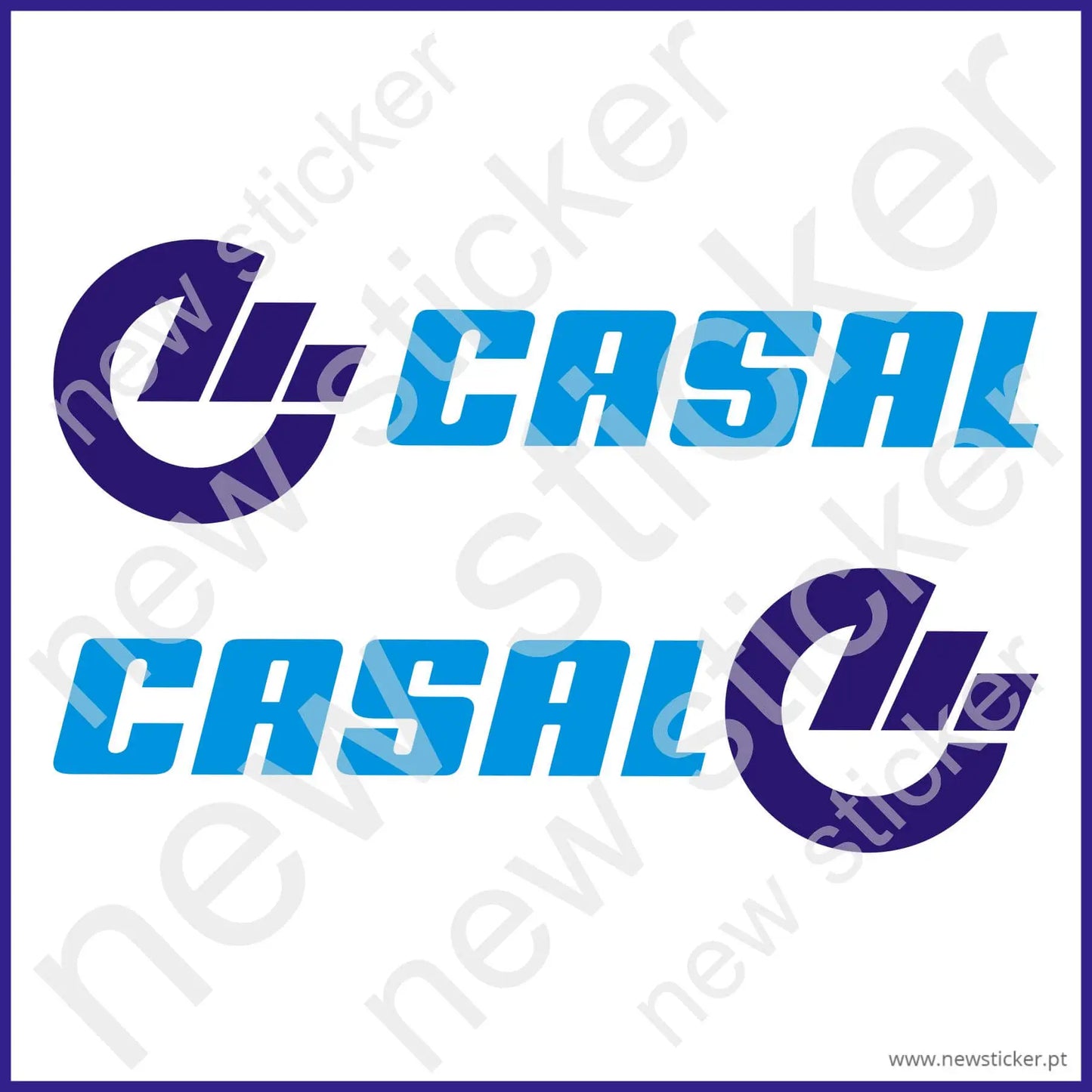 Kit Autocolantes Casal Logotipo Azul