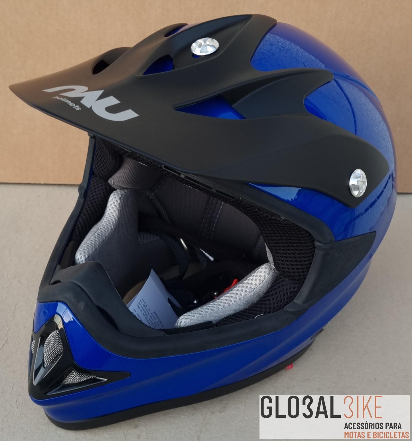 Capacete Cross N45 ´XT 45´ Azul/Preto Mate NAU