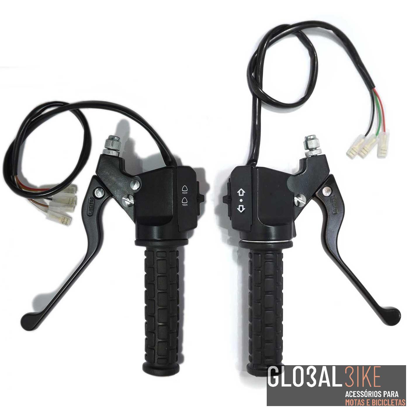 Conjunto Punhos M.80 C/2 Comut. Manete Preta