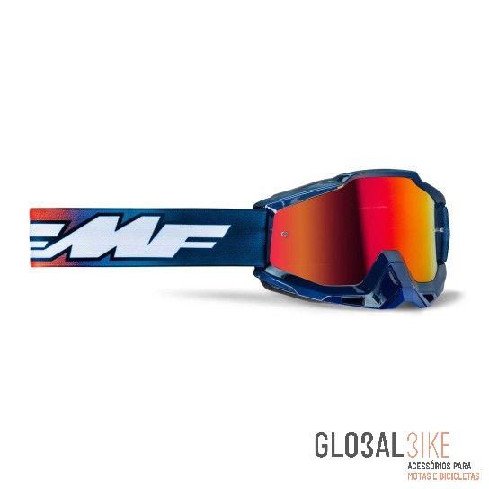 Oculos Motocross Powerbomb Caselli Lente Laranja FMF