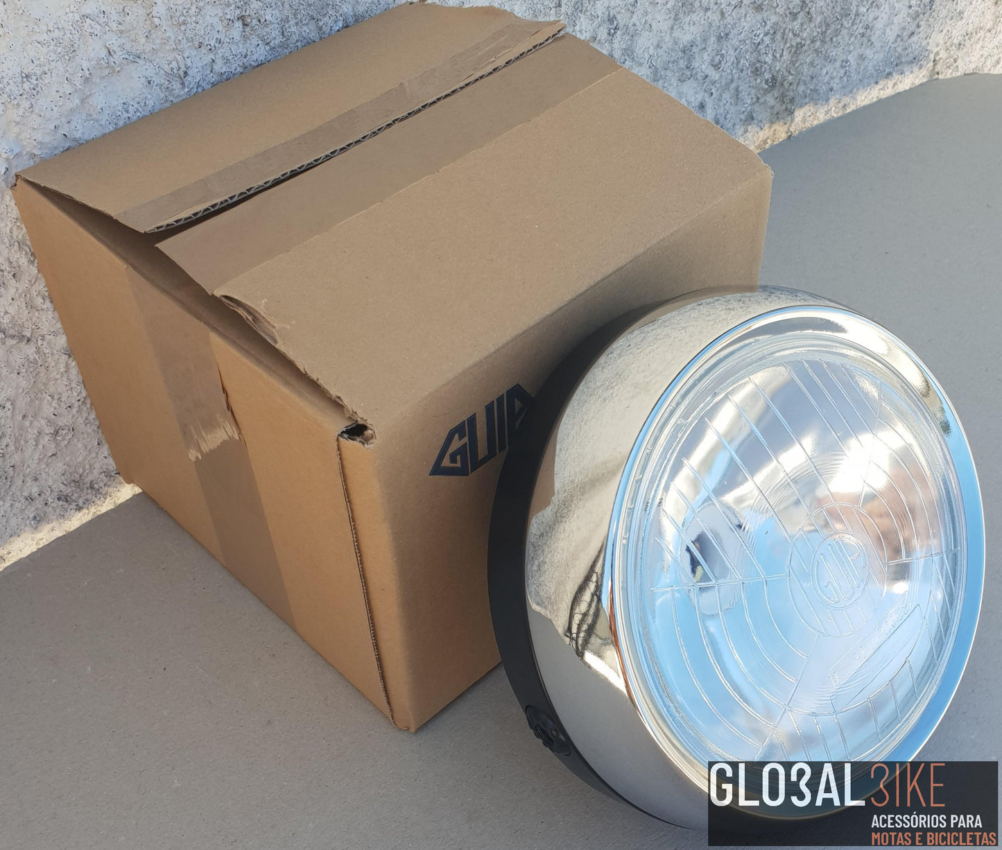Farol M73 Guia S/Chave Vidro Branco
