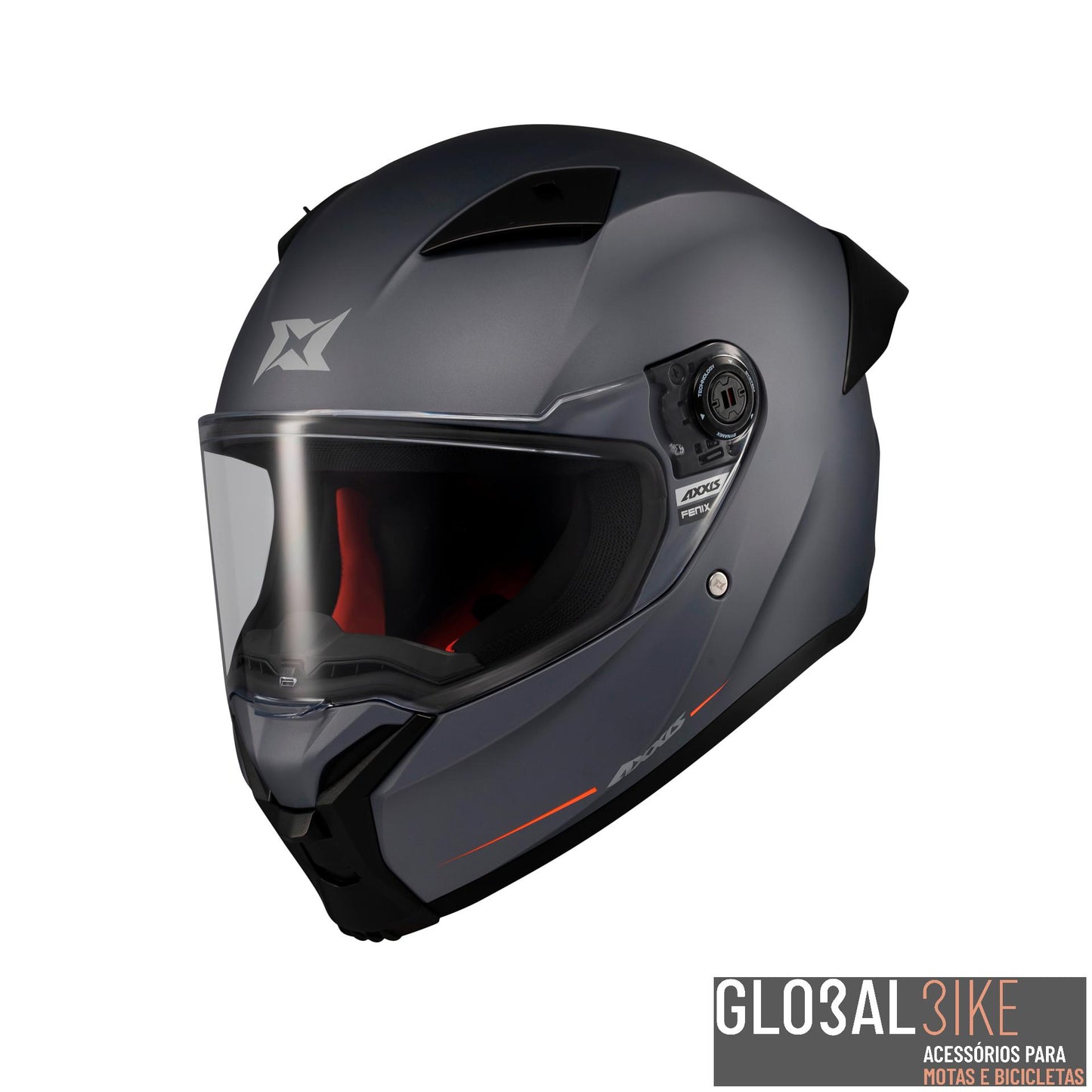 Capacete Fenix Solid Cinza/Mate Axxis
