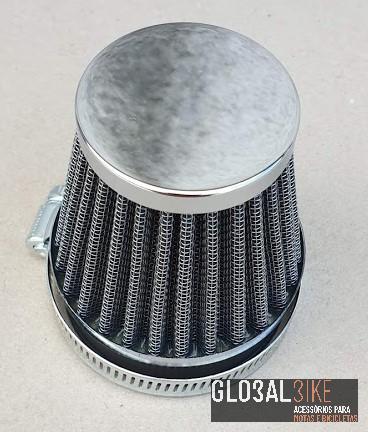 Filtro Ar Conico 50MM Recto Cromo