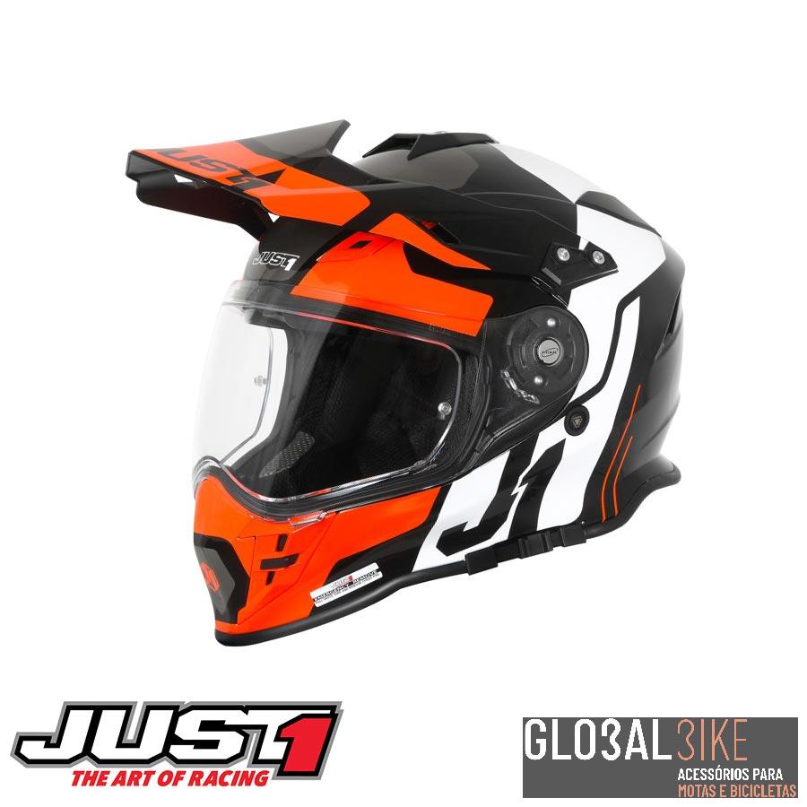 Capacete J34 Pro Tour Laranja/Preto Just
