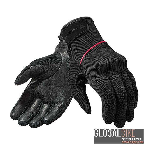 Luva Moto Mosca Ladie Preto/Rosa Revit