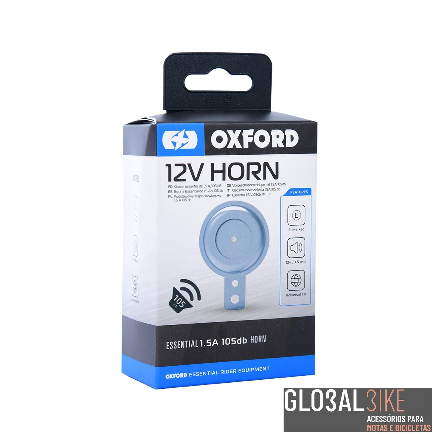 Claxon Bateria 12V Cromada Oxford