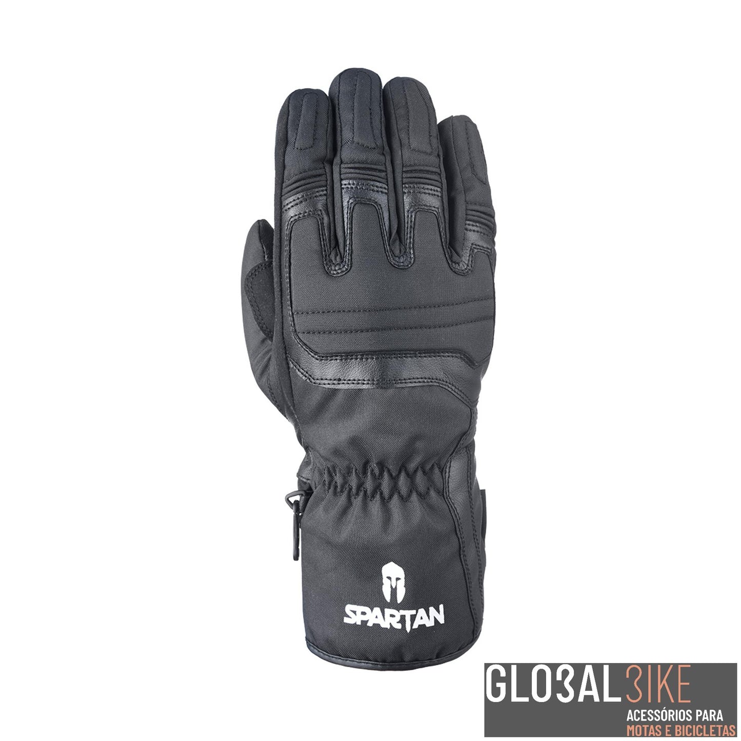 Luva Moto Spartan Preto Waterproof Oxford