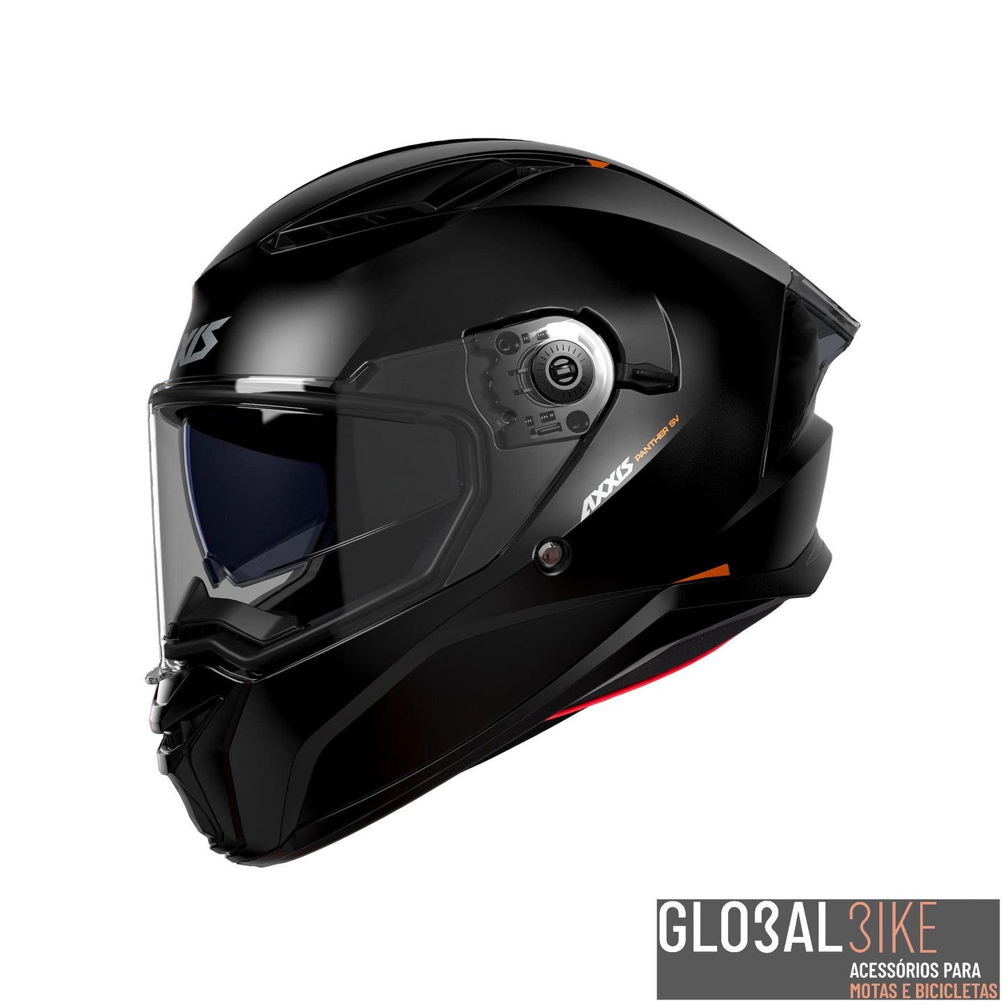 Capacete Panther SV Solid Preto Brilhante Axxis