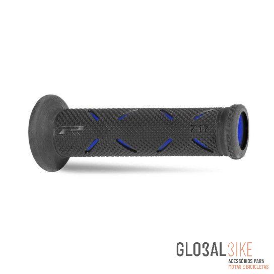 Punho Par Moto Superbike 717 Preto/Azul Progrip