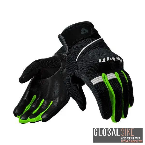 Luva Par Moto Mosca Preto/Fluo Revit