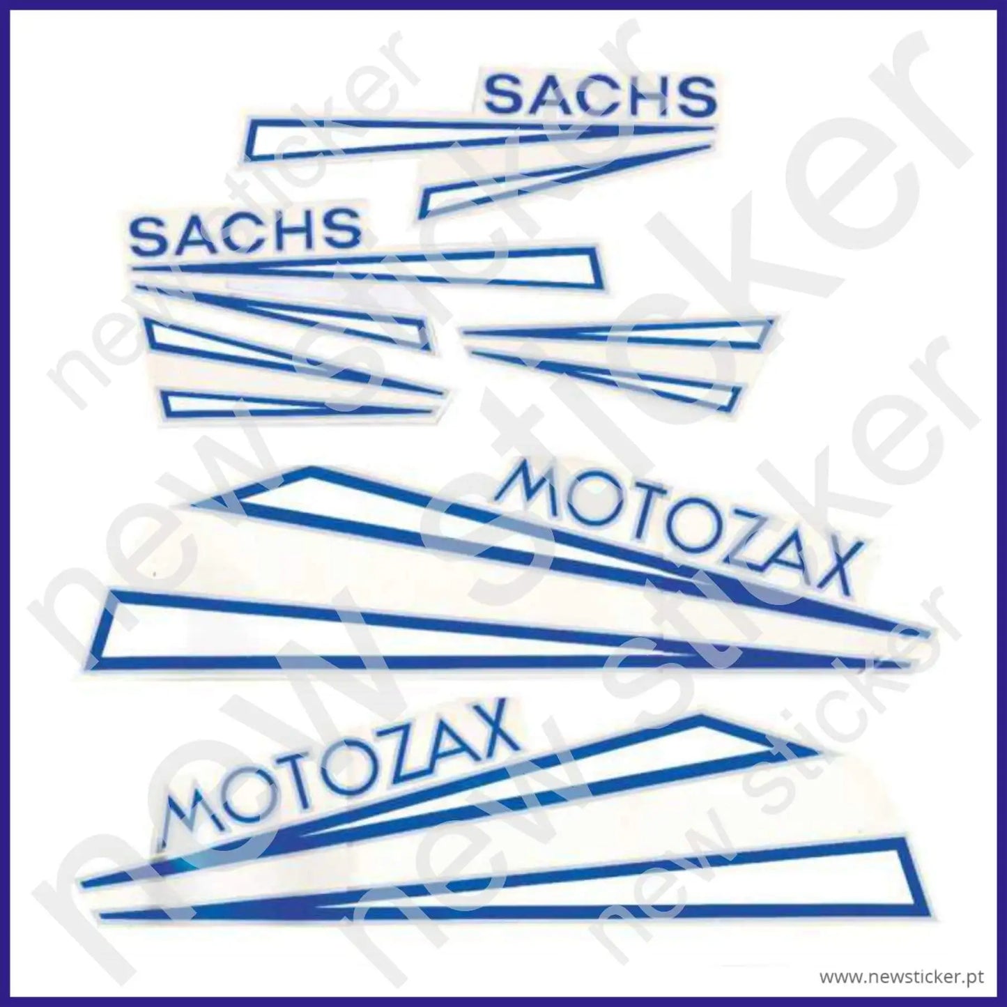 Kit Autocolantes Sis Motozax Azul