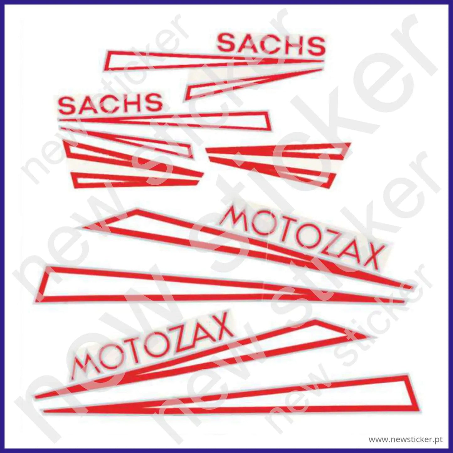 Kit Autocolantes Sis Motozax Vermelho