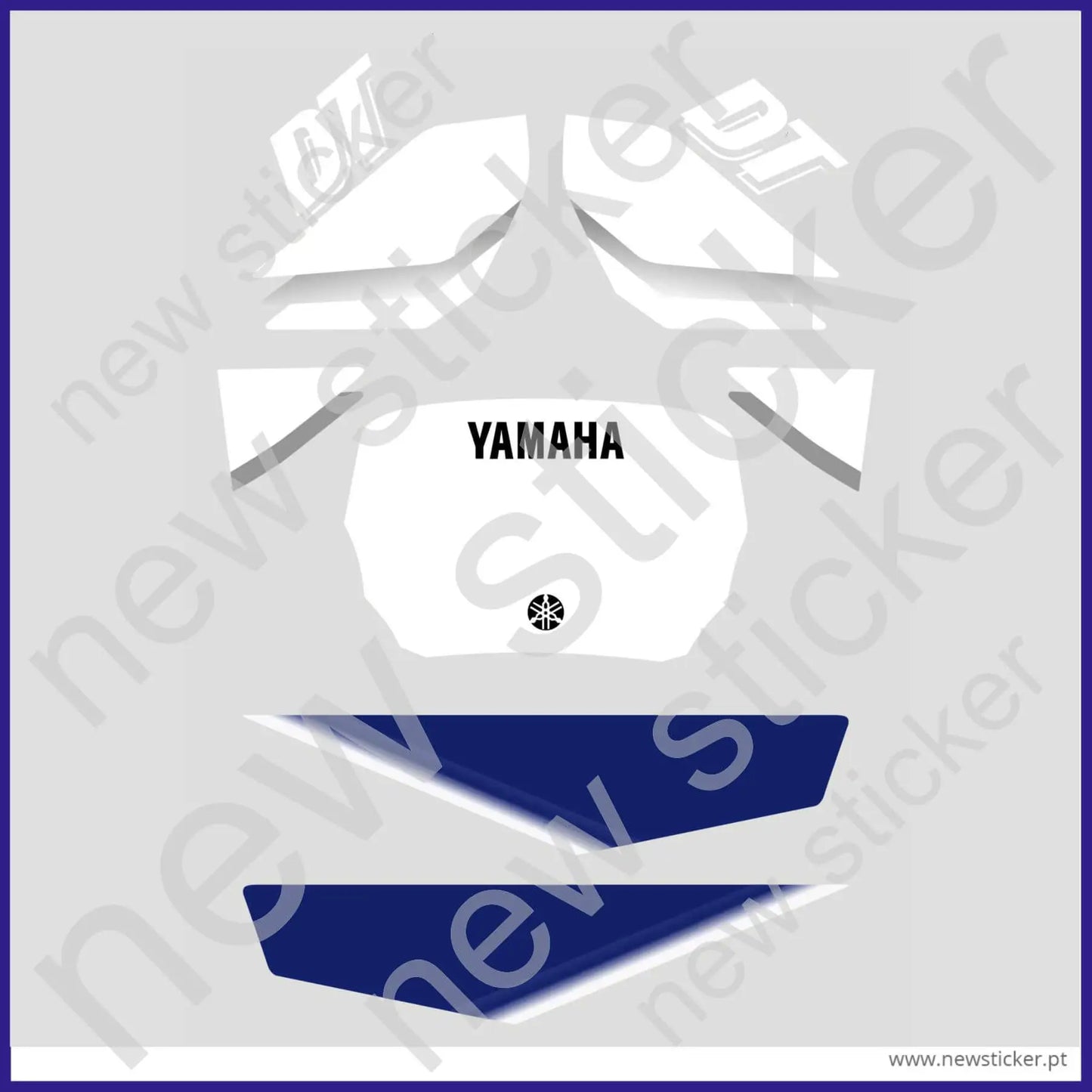 Kit Autocolantes Yamaha DT50LC 2003 Azul/Branco