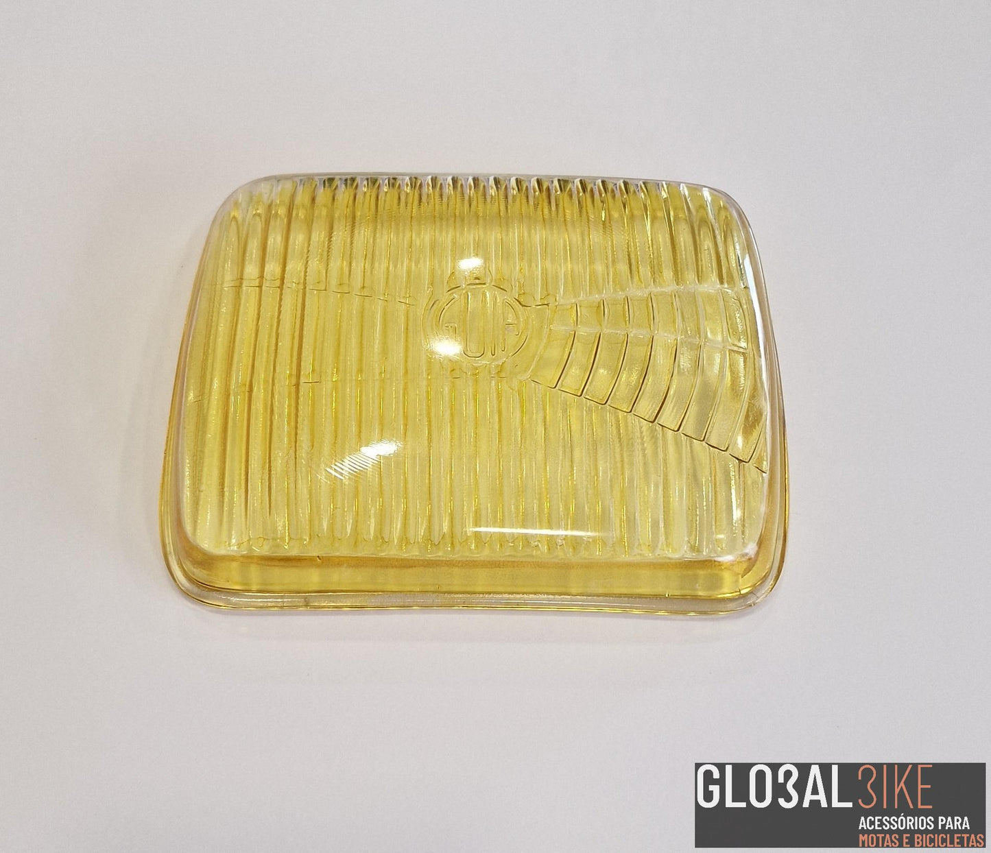 Vidro Farol Rectangular Amarelo