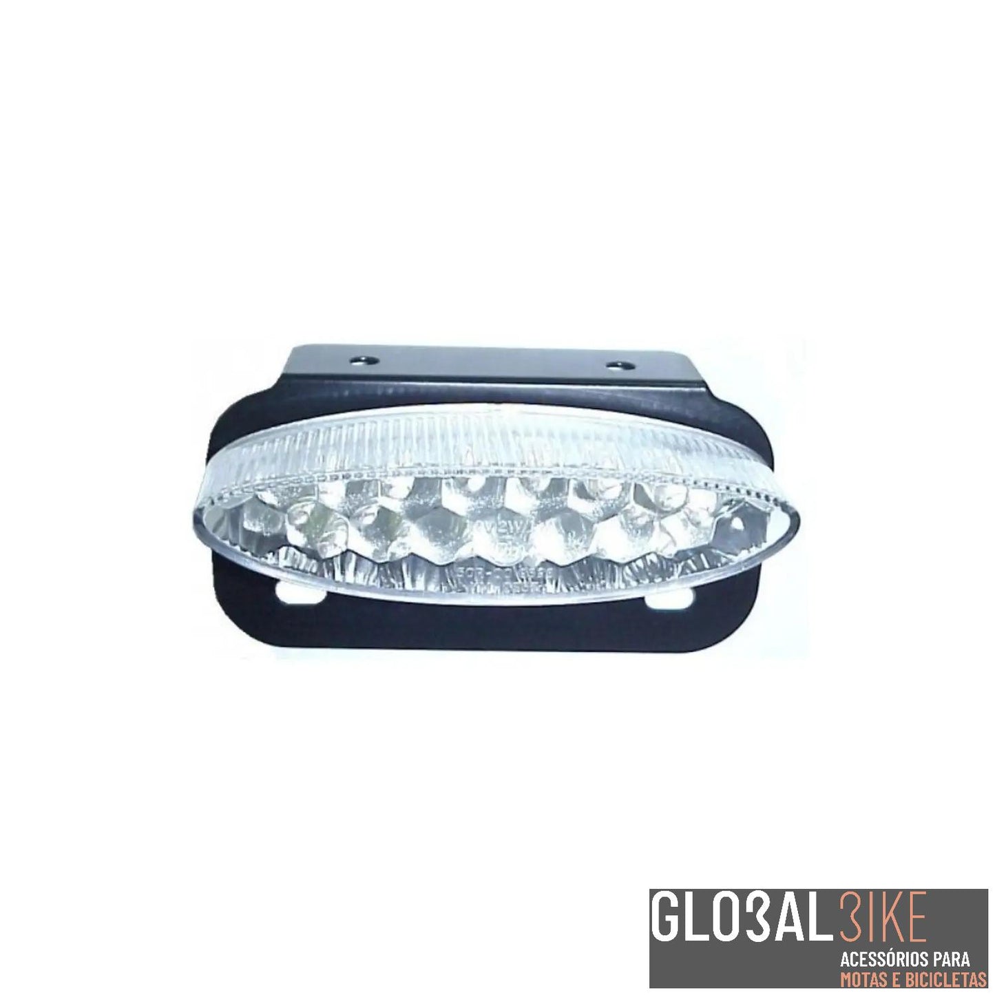 Farolim Oval 15 Led C/Suporte Matrícula V/Branco
