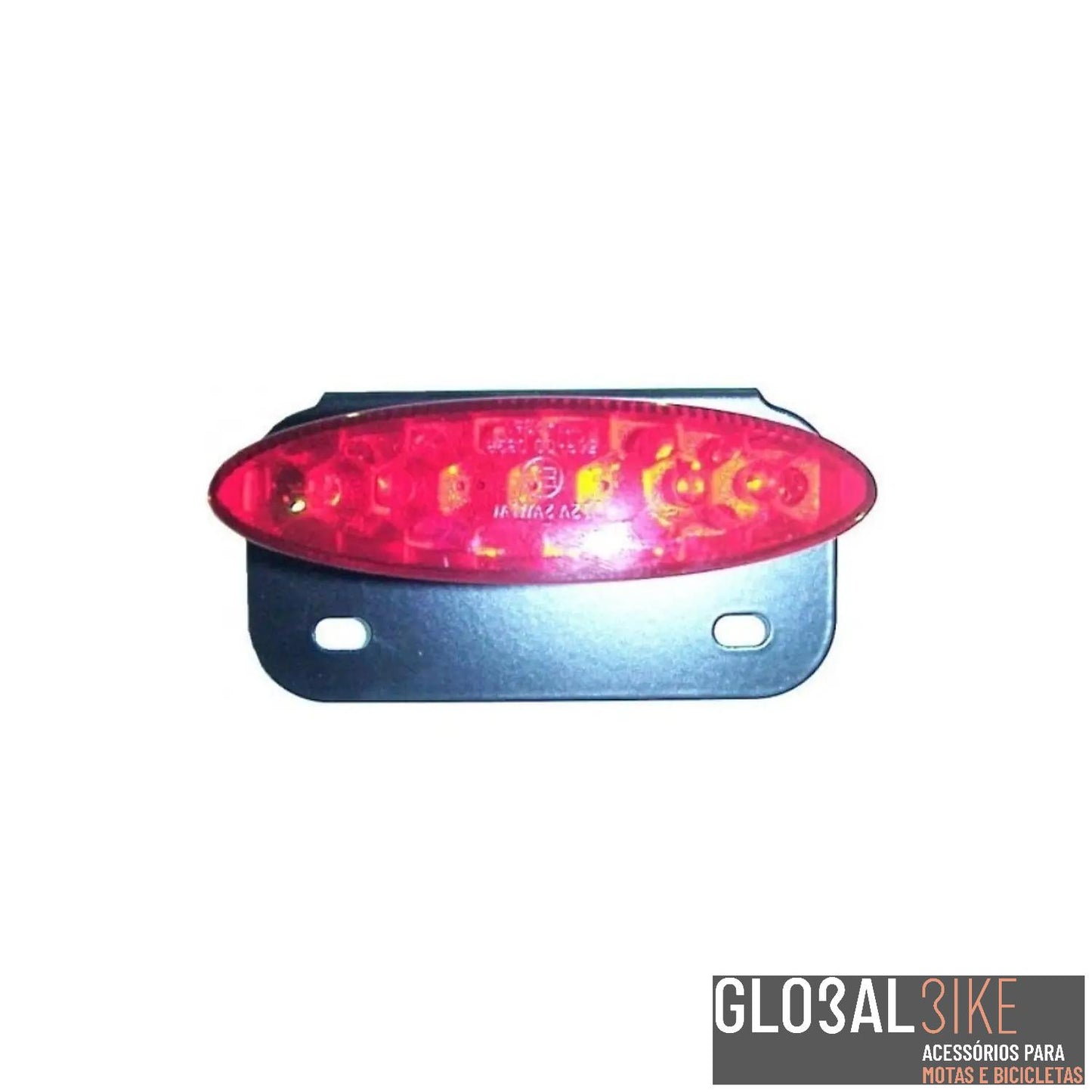 Farolim Oval 15 Led C/Suporte Matricula V/Verm