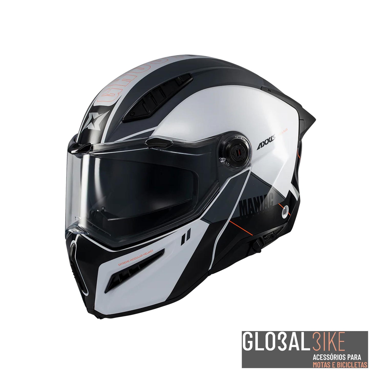 Capacete Ghostfighter SV Maniac Cinza Axxis