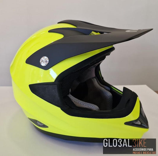 Capacete Cross N45 ´XT 45´ Neon/Preto Mate NAU