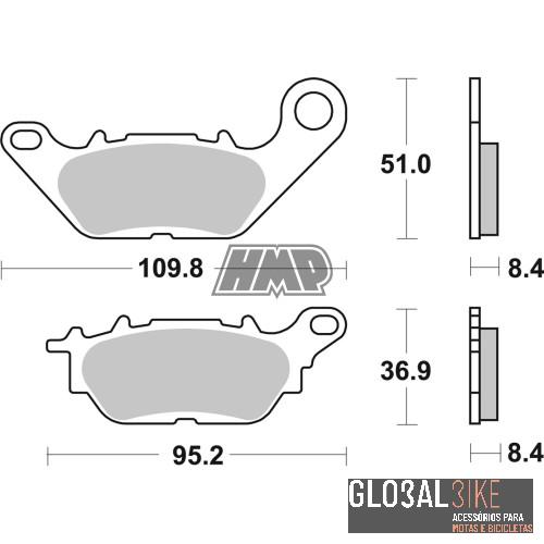 Pastilha Travão Par Tras Yamaha N-Max 15/18 227HM SBS