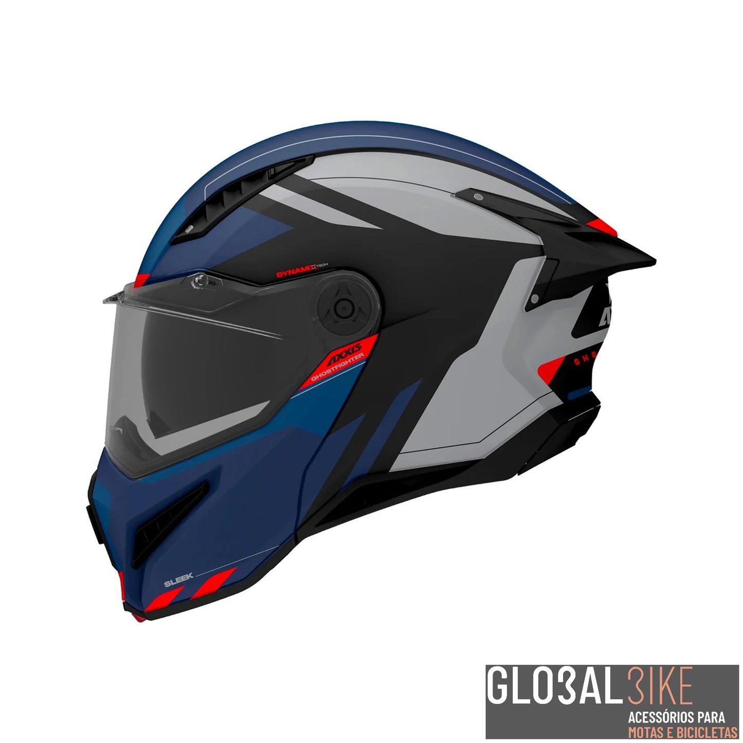 Capacete Ghostfighter SV Sleek Azul Mate Axxis