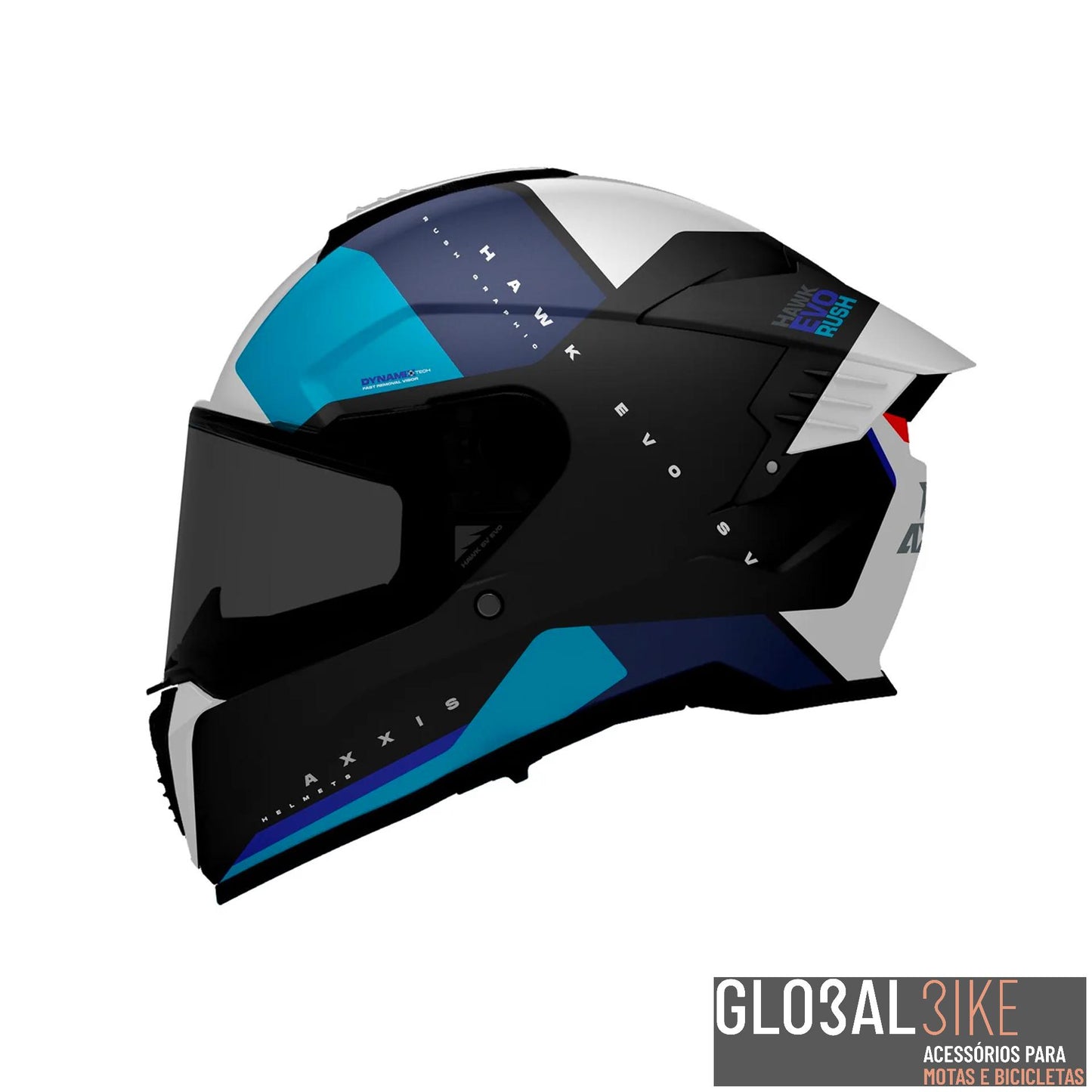 Capacete Hawk SV EVO Rush Azul Axxis