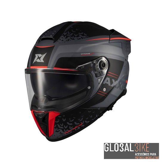 Capacete Hawk SV EVO Dark Justice Preto/Vermelho Axxis