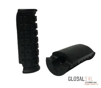 Bloco Pousa-Pés (Par) Tipo Honda F-14 Preto