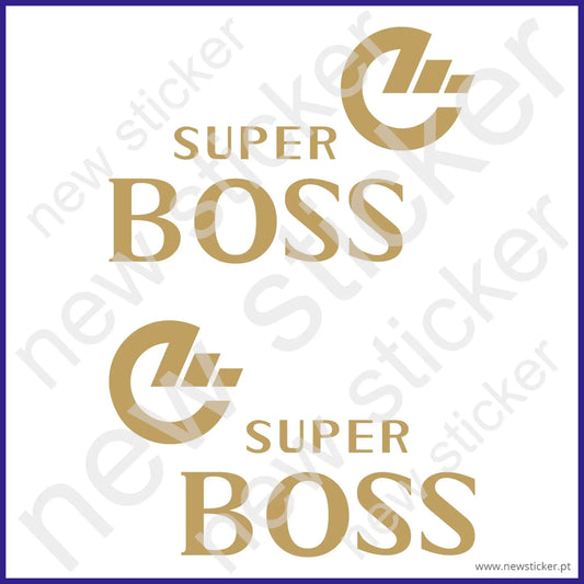 Kit Autocolantes Depósito Casal Super Boss Ouro