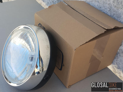 Farol M73 Guia S/Chave Vidro Branco