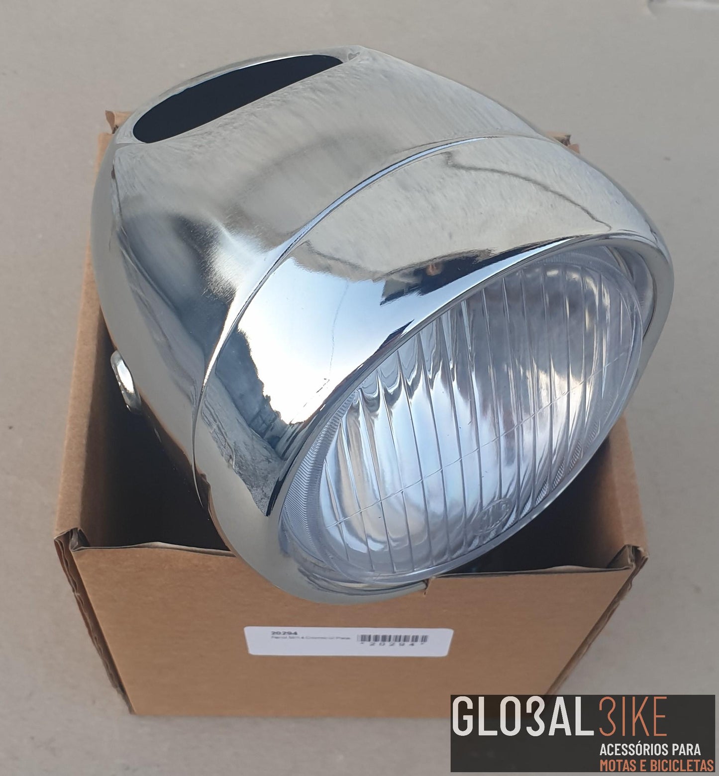 Farol M14 C/Pala Cromo Guia