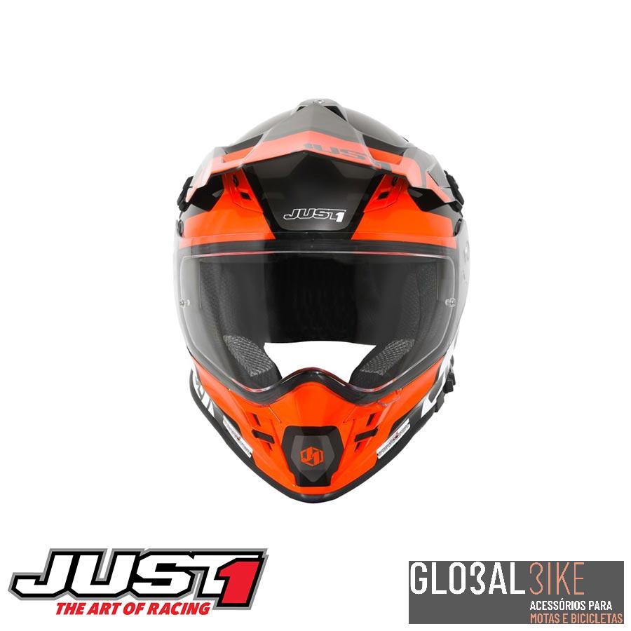 Capacete J34 Pro Tour Laranja/Preto Just