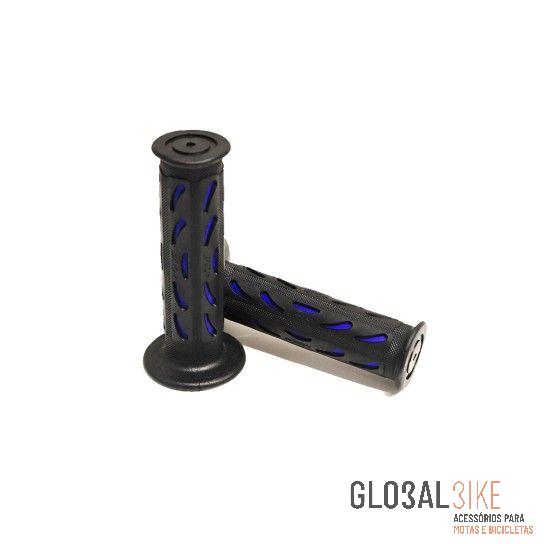 Punho Par Moto Superbike 724 Preto/Azul Progrip