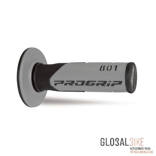 Punho Par Moto 801 MX Preto/Cinza Progrip