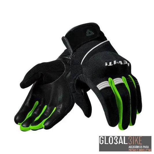 Luva Par Moto Mosca Preto/Fluo Revit