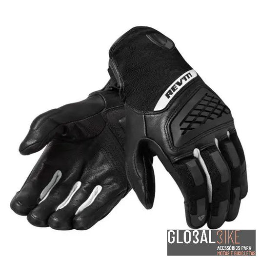 Luva Par Moto Neutron 3 Preto/Branco Revit