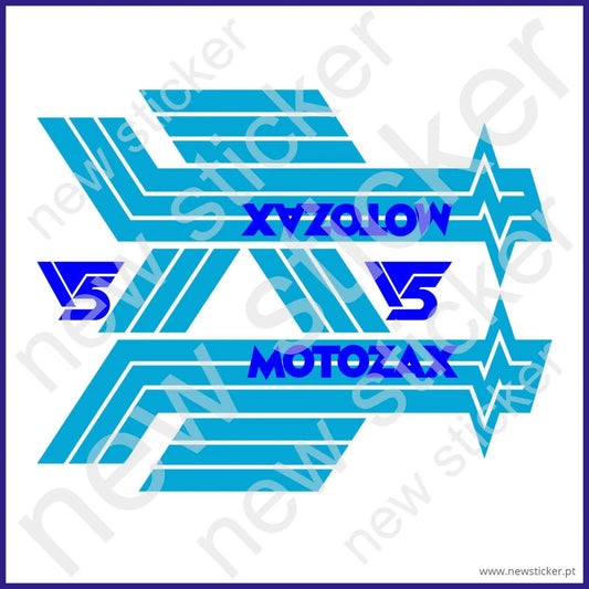 Kit Autocolantes Sis Motozax Azul