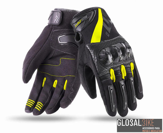 Luva Par Moto SD-N14 Verão Neked Preto/Fluor Seventy