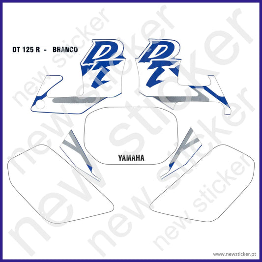 Kit Autocolantes Yamaha DTR125 Branco