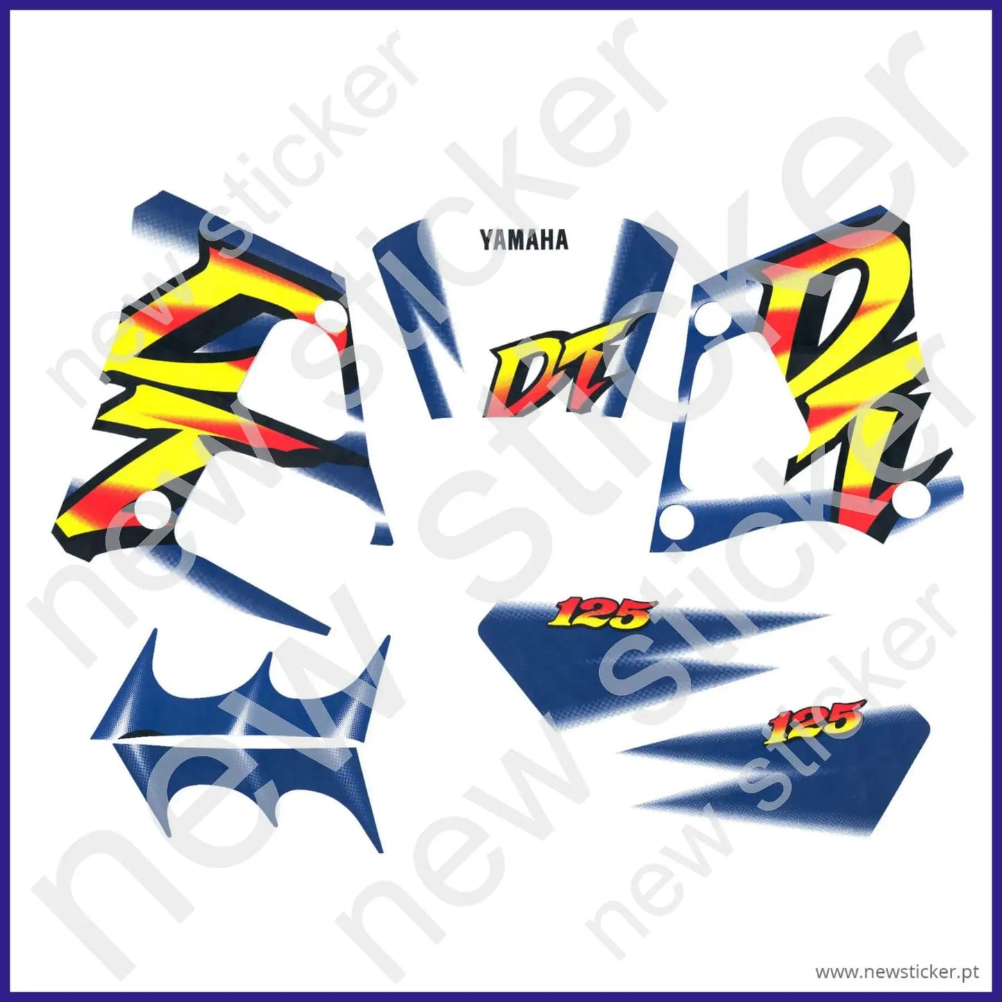 Kit Autocolantes Yamaha DTR125 Azul