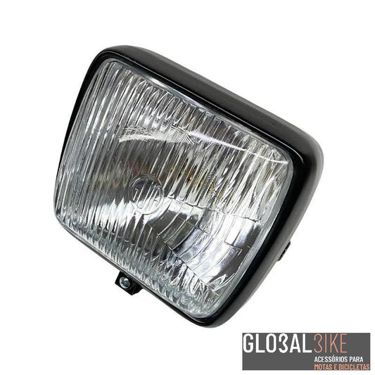 Farol Retangular Guia Vidro Branco S/ Comutador