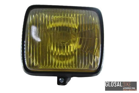Farol Rectangular Guia Vidro Amarelo